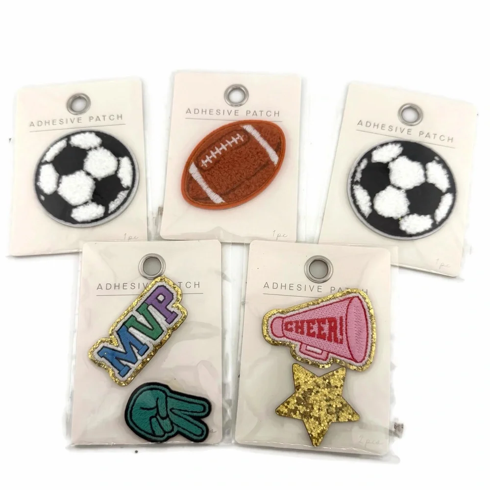 Sports & Cheer Adhesive Patches - Lot of 5 Packs